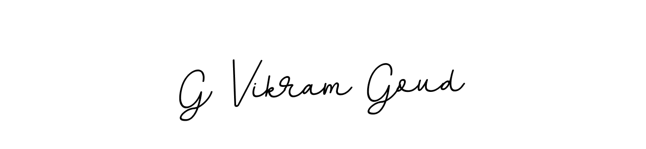 How to make G Vikram Goud name signature. Use BallpointsItalic-DORy9 style for creating short signs online. This is the latest handwritten sign. G Vikram Goud signature style 11 images and pictures png