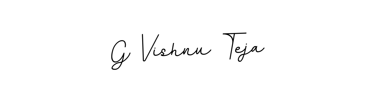 Make a beautiful signature design for name G Vishnu Teja. With this signature (BallpointsItalic-DORy9) style, you can create a handwritten signature for free. G Vishnu Teja signature style 11 images and pictures png