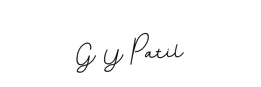 Use a signature maker to create a handwritten signature online. With this signature software, you can design (BallpointsItalic-DORy9) your own signature for name G Y Patil. G Y Patil signature style 11 images and pictures png