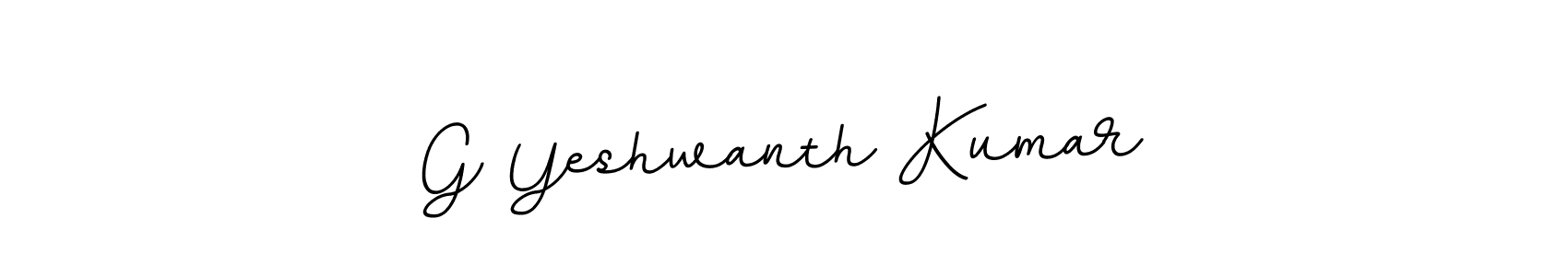 Make a beautiful signature design for name G Yeshwanth Kumar. With this signature (BallpointsItalic-DORy9) style, you can create a handwritten signature for free. G Yeshwanth Kumar signature style 11 images and pictures png