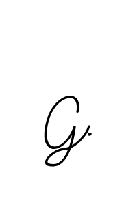 Make a beautiful signature design for name G.. With this signature (BallpointsItalic-DORy9) style, you can create a handwritten signature for free. G. signature style 11 images and pictures png