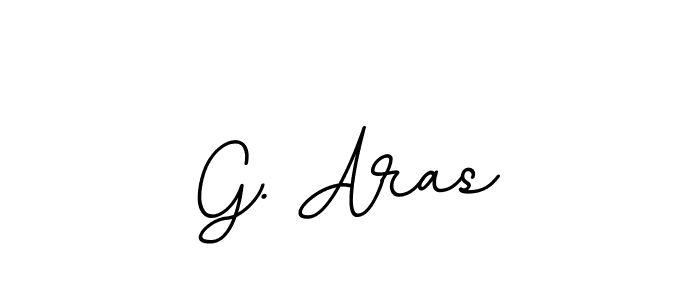 How to make G. Aras name signature. Use BallpointsItalic-DORy9 style for creating short signs online. This is the latest handwritten sign. G. Aras signature style 11 images and pictures png