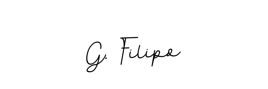 The best way (BallpointsItalic-DORy9) to make a short signature is to pick only two or three words in your name. The name G. Filipo include a total of six letters. For converting this name. G. Filipo signature style 11 images and pictures png