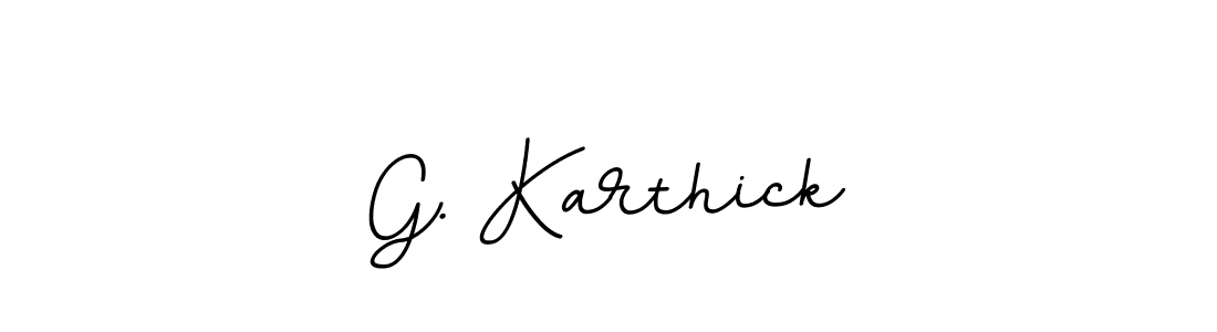 Use a signature maker to create a handwritten signature online. With this signature software, you can design (BallpointsItalic-DORy9) your own signature for name G. Karthick. G. Karthick signature style 11 images and pictures png