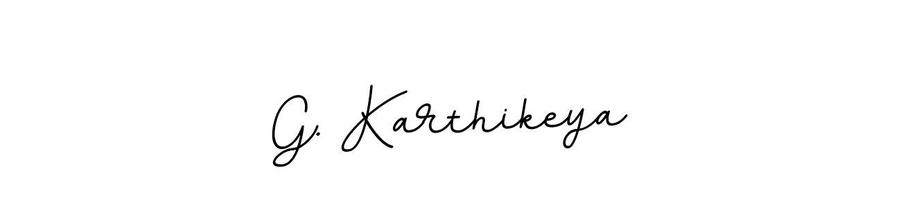 Create a beautiful signature design for name G. Karthikeya. With this signature (BallpointsItalic-DORy9) fonts, you can make a handwritten signature for free. G. Karthikeya signature style 11 images and pictures png