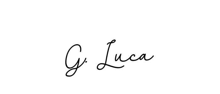 The best way (BallpointsItalic-DORy9) to make a short signature is to pick only two or three words in your name. The name G. Luca include a total of six letters. For converting this name. G. Luca signature style 11 images and pictures png