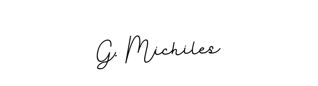 How to Draw G. Michiles signature style? BallpointsItalic-DORy9 is a latest design signature styles for name G. Michiles. G. Michiles signature style 11 images and pictures png