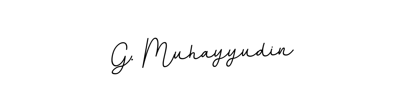 Also we have G. Muhayyudin name is the best signature style. Create professional handwritten signature collection using BallpointsItalic-DORy9 autograph style. G. Muhayyudin signature style 11 images and pictures png