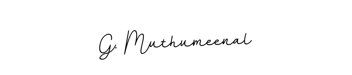 Use a signature maker to create a handwritten signature online. With this signature software, you can design (BallpointsItalic-DORy9) your own signature for name G. Muthumeenal. G. Muthumeenal signature style 11 images and pictures png