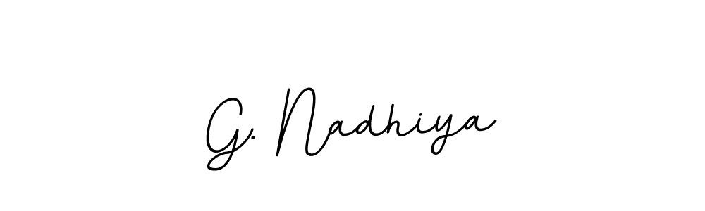 This is the best signature style for the G. Nadhiya name. Also you like these signature font (BallpointsItalic-DORy9). Mix name signature. G. Nadhiya signature style 11 images and pictures png