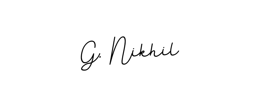 Make a beautiful signature design for name G. Nikhil. With this signature (BallpointsItalic-DORy9) style, you can create a handwritten signature for free. G. Nikhil signature style 11 images and pictures png