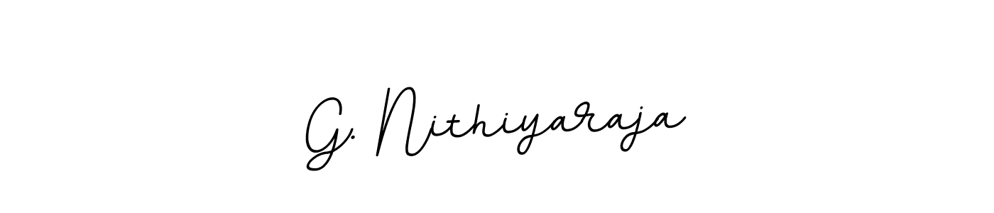 Use a signature maker to create a handwritten signature online. With this signature software, you can design (BallpointsItalic-DORy9) your own signature for name G. Nithiyaraja. G. Nithiyaraja signature style 11 images and pictures png
