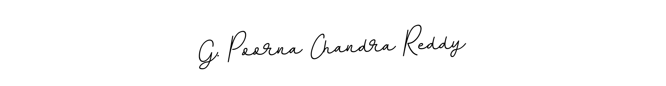 Use a signature maker to create a handwritten signature online. With this signature software, you can design (BallpointsItalic-DORy9) your own signature for name G. Poorna Chandra Reddy. G. Poorna Chandra Reddy signature style 11 images and pictures png