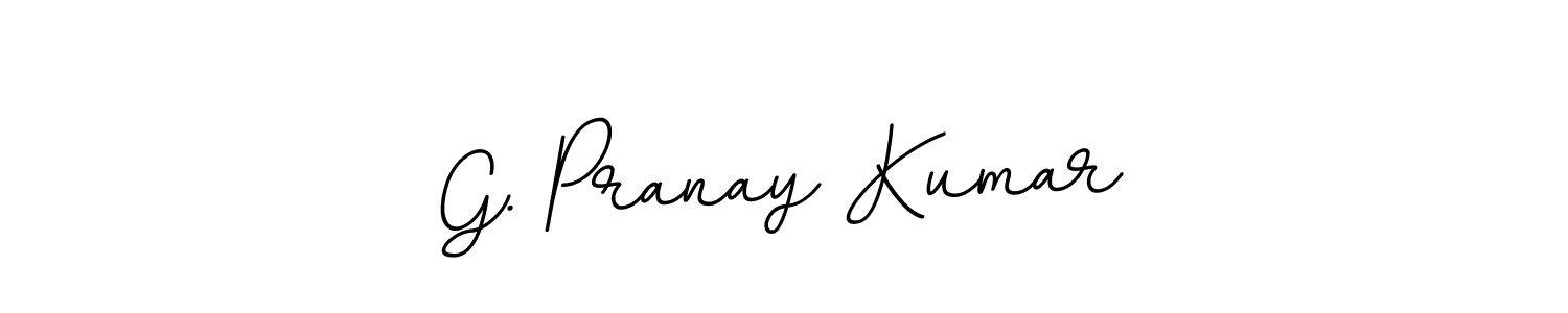 You should practise on your own different ways (BallpointsItalic-DORy9) to write your name (G. Pranay Kumar) in signature. don't let someone else do it for you. G. Pranay Kumar signature style 11 images and pictures png