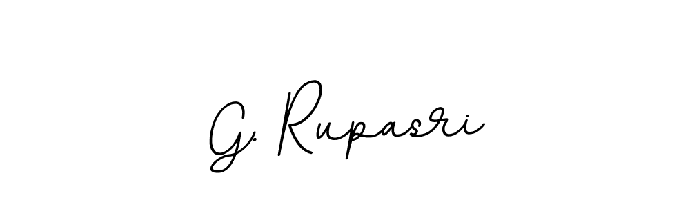 Design your own signature with our free online signature maker. With this signature software, you can create a handwritten (BallpointsItalic-DORy9) signature for name G. Rupasri. G. Rupasri signature style 11 images and pictures png