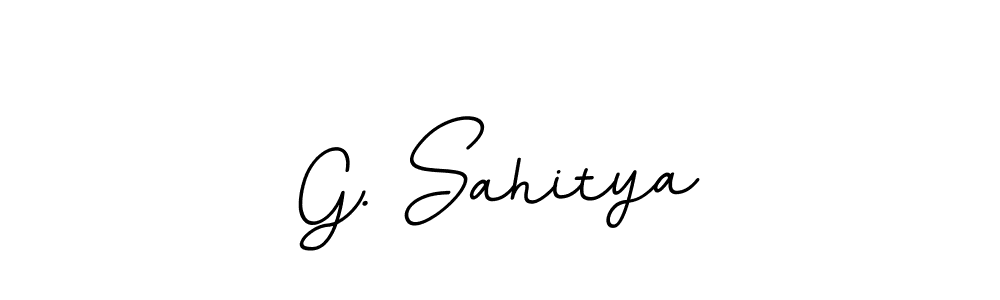 Use a signature maker to create a handwritten signature online. With this signature software, you can design (BallpointsItalic-DORy9) your own signature for name G. Sahitya. G. Sahitya signature style 11 images and pictures png