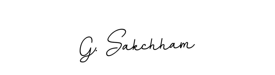 You should practise on your own different ways (BallpointsItalic-DORy9) to write your name (G. Sakchham) in signature. don't let someone else do it for you. G. Sakchham signature style 11 images and pictures png