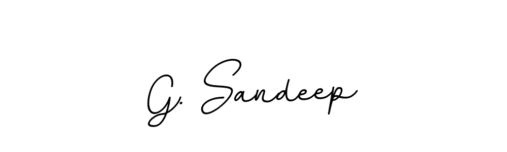 You should practise on your own different ways (BallpointsItalic-DORy9) to write your name (G. Sandeep) in signature. don't let someone else do it for you. G. Sandeep signature style 11 images and pictures png