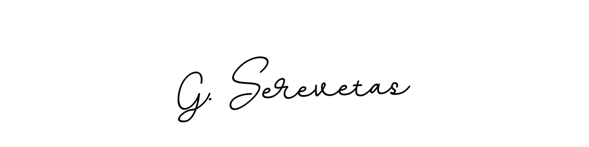 Design your own signature with our free online signature maker. With this signature software, you can create a handwritten (BallpointsItalic-DORy9) signature for name G. Serevetas. G. Serevetas signature style 11 images and pictures png