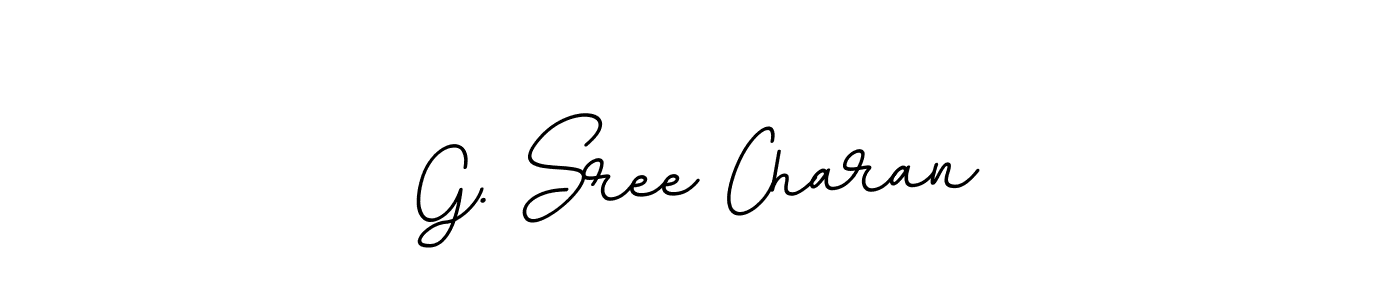 You should practise on your own different ways (BallpointsItalic-DORy9) to write your name (G. Sree Charan) in signature. don't let someone else do it for you. G. Sree Charan signature style 11 images and pictures png