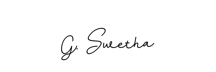 How to make G. Swetha name signature. Use BallpointsItalic-DORy9 style for creating short signs online. This is the latest handwritten sign. G. Swetha signature style 11 images and pictures png