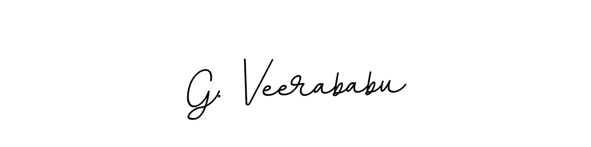 Design your own signature with our free online signature maker. With this signature software, you can create a handwritten (BallpointsItalic-DORy9) signature for name G. Veerababu. G. Veerababu signature style 11 images and pictures png