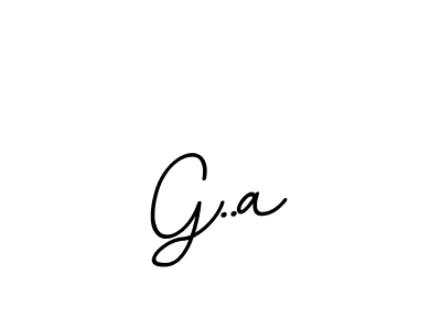 Create a beautiful signature design for name G..a. With this signature (BallpointsItalic-DORy9) fonts, you can make a handwritten signature for free. G..a signature style 11 images and pictures png