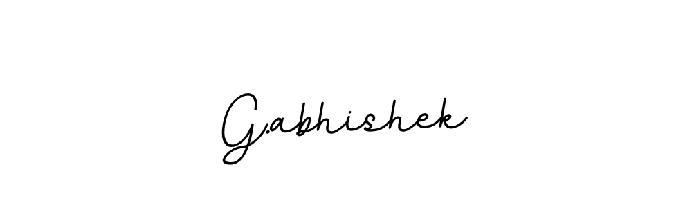 The best way (BallpointsItalic-DORy9) to make a short signature is to pick only two or three words in your name. The name G.abhishek include a total of six letters. For converting this name. G.abhishek signature style 11 images and pictures png