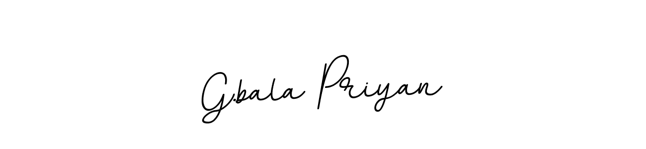 Use a signature maker to create a handwritten signature online. With this signature software, you can design (BallpointsItalic-DORy9) your own signature for name G.bala Priyan. G.bala Priyan signature style 11 images and pictures png