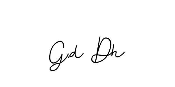 Make a beautiful signature design for name G.d Dh. With this signature (BallpointsItalic-DORy9) style, you can create a handwritten signature for free. G.d Dh signature style 11 images and pictures png