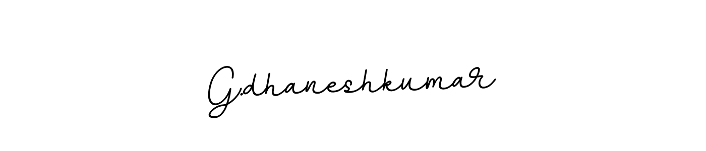 How to make G.dhaneshkumar name signature. Use BallpointsItalic-DORy9 style for creating short signs online. This is the latest handwritten sign. G.dhaneshkumar signature style 11 images and pictures png