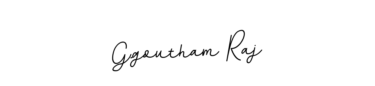 Create a beautiful signature design for name G.goutham Raj. With this signature (BallpointsItalic-DORy9) fonts, you can make a handwritten signature for free. G.goutham Raj signature style 11 images and pictures png
