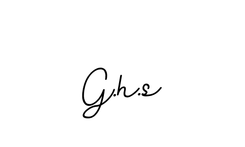 Create a beautiful signature design for name G.h.s. With this signature (BallpointsItalic-DORy9) fonts, you can make a handwritten signature for free. G.h.s signature style 11 images and pictures png