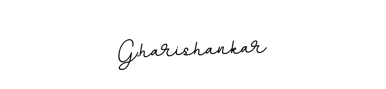 The best way (BallpointsItalic-DORy9) to make a short signature is to pick only two or three words in your name. The name G.harishankar include a total of six letters. For converting this name. G.harishankar signature style 11 images and pictures png