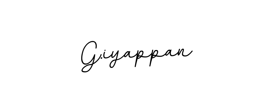 Use a signature maker to create a handwritten signature online. With this signature software, you can design (BallpointsItalic-DORy9) your own signature for name G.iyappan. G.iyappan signature style 11 images and pictures png