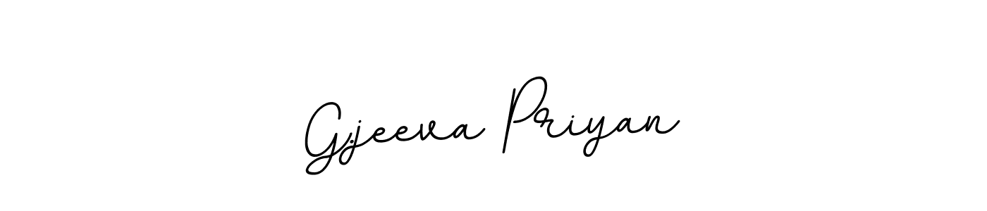 Make a beautiful signature design for name G.jeeva Priyan. With this signature (BallpointsItalic-DORy9) style, you can create a handwritten signature for free. G.jeeva Priyan signature style 11 images and pictures png