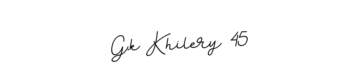 How to Draw G.k Khilery 45 signature style? BallpointsItalic-DORy9 is a latest design signature styles for name G.k Khilery 45. G.k Khilery 45 signature style 11 images and pictures png