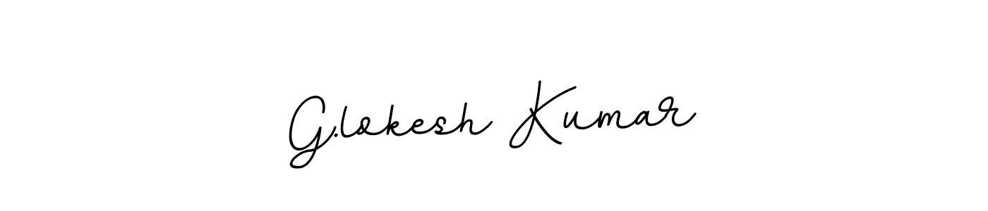 Use a signature maker to create a handwritten signature online. With this signature software, you can design (BallpointsItalic-DORy9) your own signature for name G.lokesh Kumar. G.lokesh Kumar signature style 11 images and pictures png