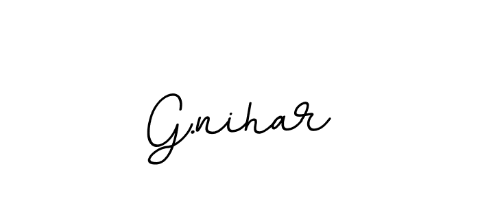 How to make G.nihar name signature. Use BallpointsItalic-DORy9 style for creating short signs online. This is the latest handwritten sign. G.nihar signature style 11 images and pictures png