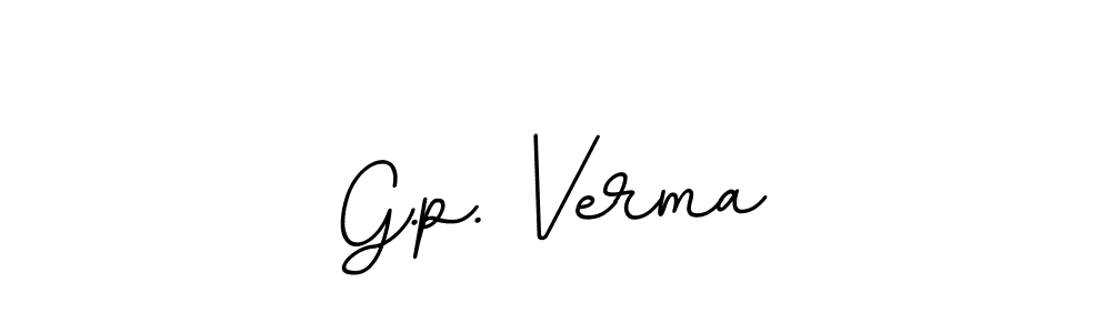 You should practise on your own different ways (BallpointsItalic-DORy9) to write your name (G.p. Verma) in signature. don't let someone else do it for you. G.p. Verma signature style 11 images and pictures png