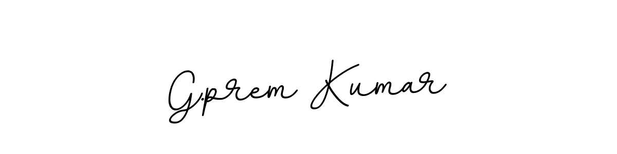 How to make G.prem Kumar name signature. Use BallpointsItalic-DORy9 style for creating short signs online. This is the latest handwritten sign. G.prem Kumar signature style 11 images and pictures png