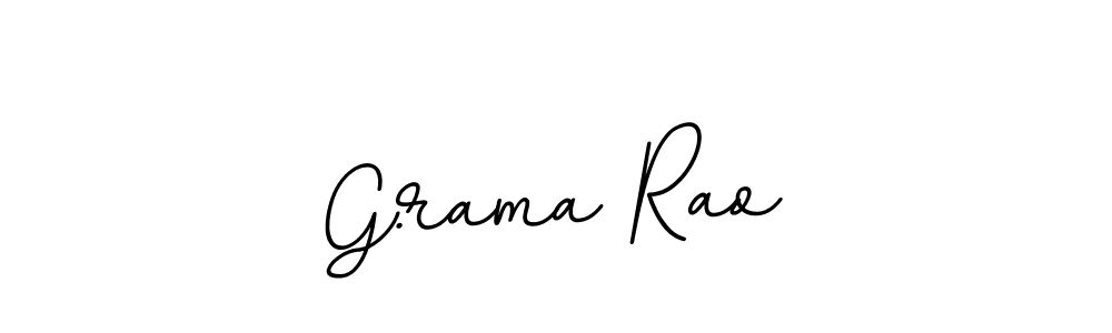 Use a signature maker to create a handwritten signature online. With this signature software, you can design (BallpointsItalic-DORy9) your own signature for name G.rama Rao. G.rama Rao signature style 11 images and pictures png