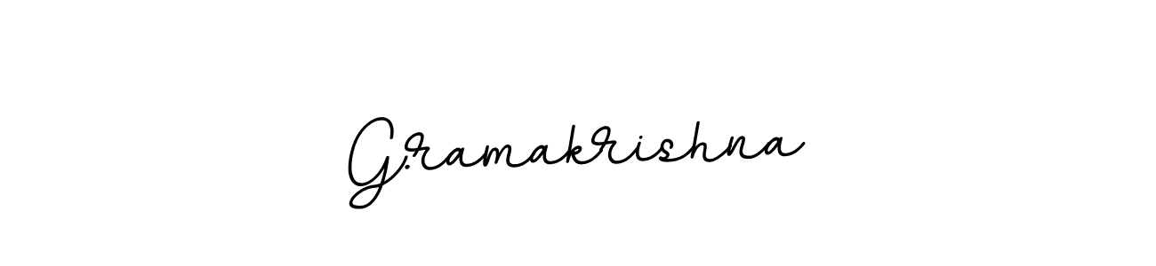 Design your own signature with our free online signature maker. With this signature software, you can create a handwritten (BallpointsItalic-DORy9) signature for name G.ramakrishna. G.ramakrishna signature style 11 images and pictures png