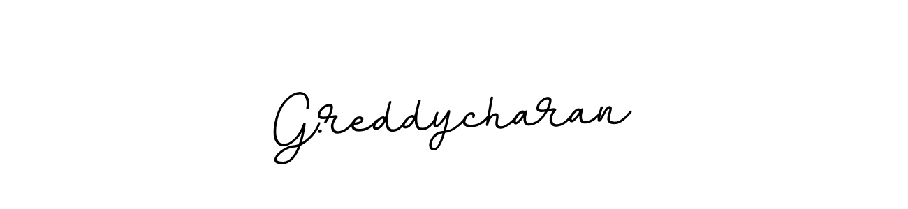 Design your own signature with our free online signature maker. With this signature software, you can create a handwritten (BallpointsItalic-DORy9) signature for name G.reddycharan. G.reddycharan signature style 11 images and pictures png