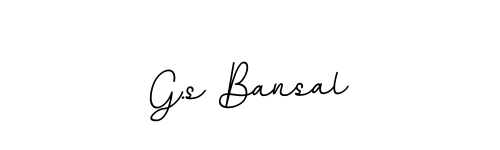 Design your own signature with our free online signature maker. With this signature software, you can create a handwritten (BallpointsItalic-DORy9) signature for name G.s Bansal. G.s Bansal signature style 11 images and pictures png