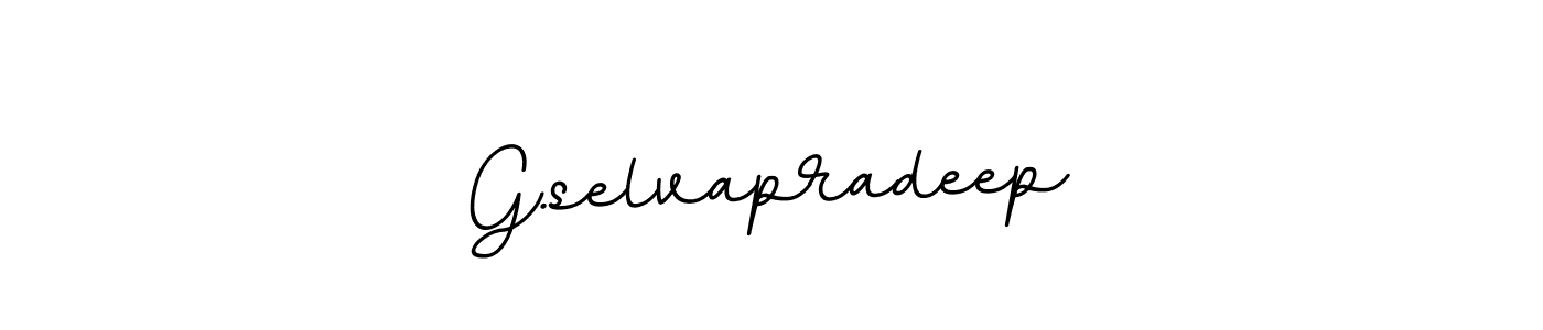 The best way (BallpointsItalic-DORy9) to make a short signature is to pick only two or three words in your name. The name G.selvapradeep include a total of six letters. For converting this name. G.selvapradeep signature style 11 images and pictures png