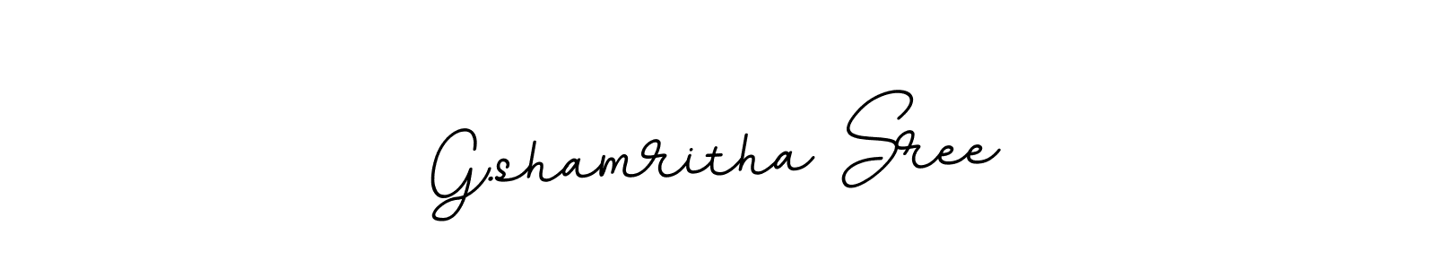 Create a beautiful signature design for name G.shamritha Sree. With this signature (BallpointsItalic-DORy9) fonts, you can make a handwritten signature for free. G.shamritha Sree signature style 11 images and pictures png