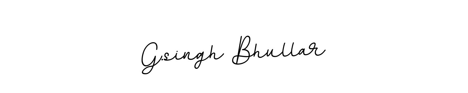The best way (BallpointsItalic-DORy9) to make a short signature is to pick only two or three words in your name. The name G.singh Bhullar include a total of six letters. For converting this name. G.singh Bhullar signature style 11 images and pictures png