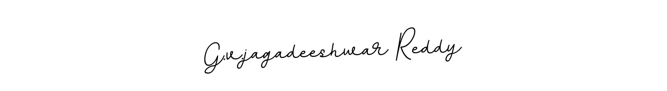 Make a beautiful signature design for name G.v.jagadeeshwar Reddy. With this signature (BallpointsItalic-DORy9) style, you can create a handwritten signature for free. G.v.jagadeeshwar Reddy signature style 11 images and pictures png