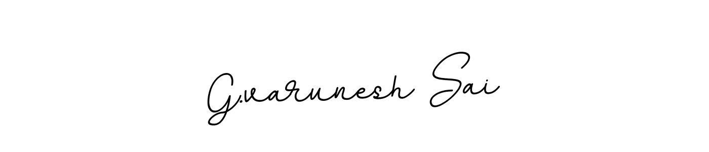 How to make G.varunesh Sai name signature. Use BallpointsItalic-DORy9 style for creating short signs online. This is the latest handwritten sign. G.varunesh Sai signature style 11 images and pictures png